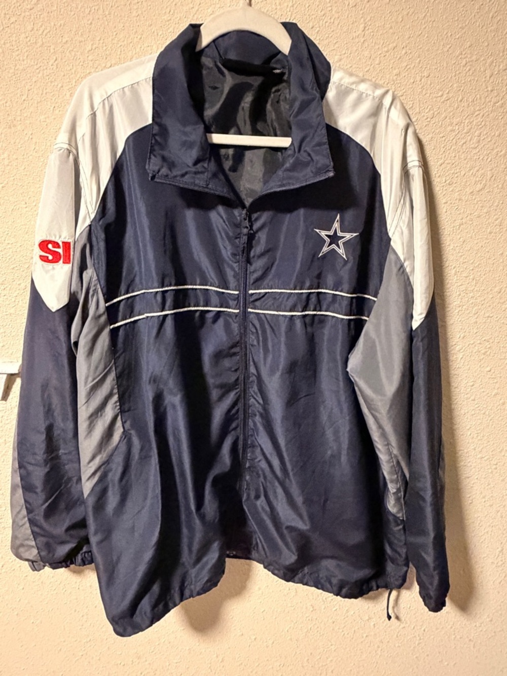 Vintage Dallas Cowboys NFL Windbreaker Jacket Dunbrooke Mens Size 2XL Football